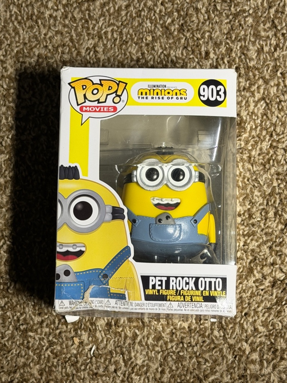 Funko Pop! Minions Pet Rock Otto Vinyl Figure - Yellow & Blue